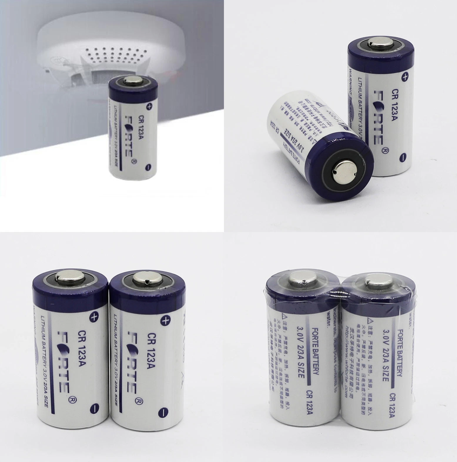 Cr17335 Cr123A 3.0V Lithium Battery for Smoke Alarm