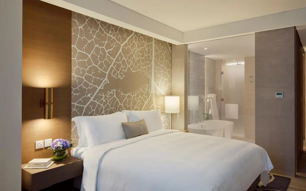 Bett Zimmer Möbel Sets Plattform Frame Bettwäsche Einzel Doppel-Queen King-Size-Apartment 3-Sterne-Hotel Stil Modernes Bett