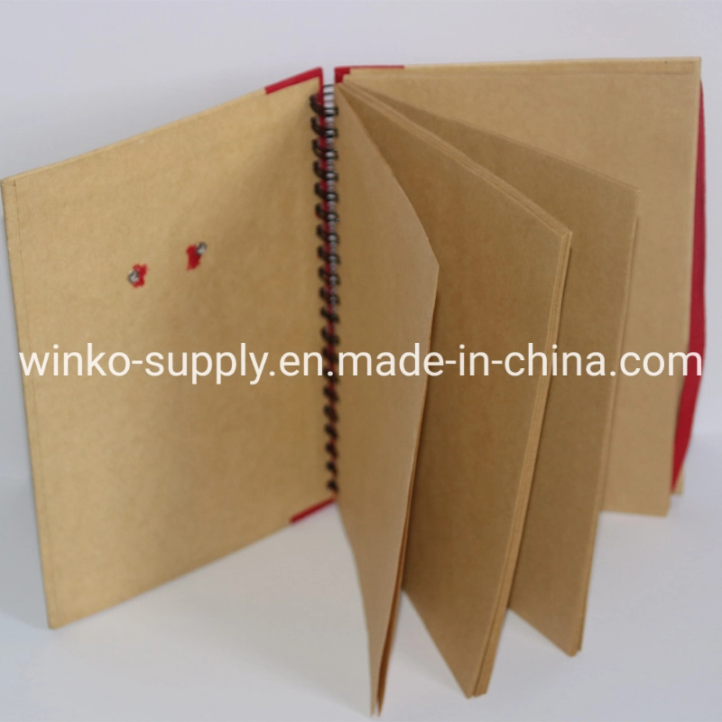 Customized Logo Recycled Paper Notebook with Paper Pen