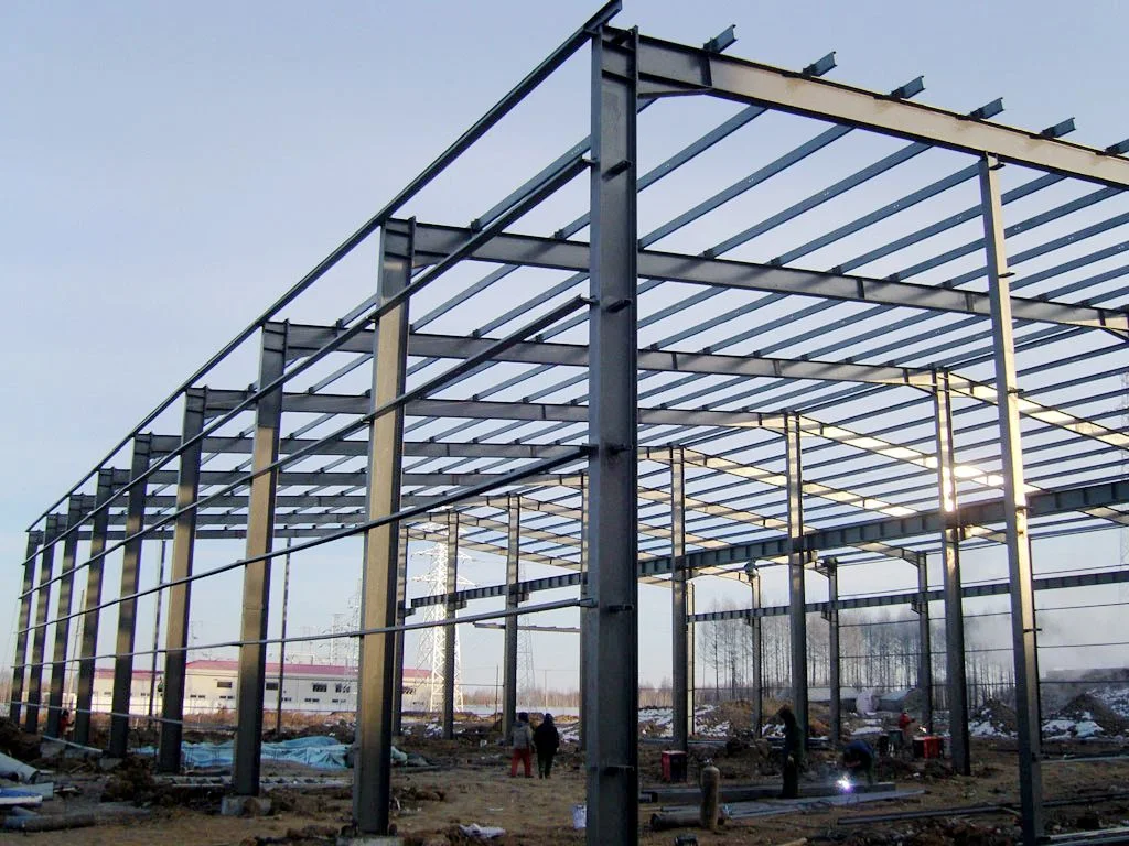 Bolt Connection Large Span Prefabricated Steel Structure Warehouse Workshop with Sandwich Panel