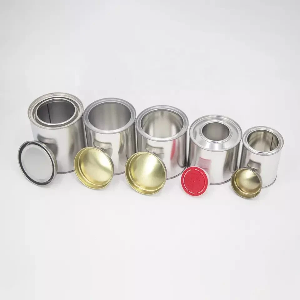 OEM 400ml Chemicals Metal Container Round Tin Can with Plastic Cap