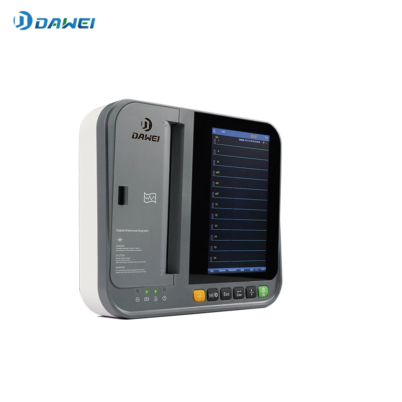 Dawei Factory Portable 12 Lead ECG Machine Digital 12 Channel