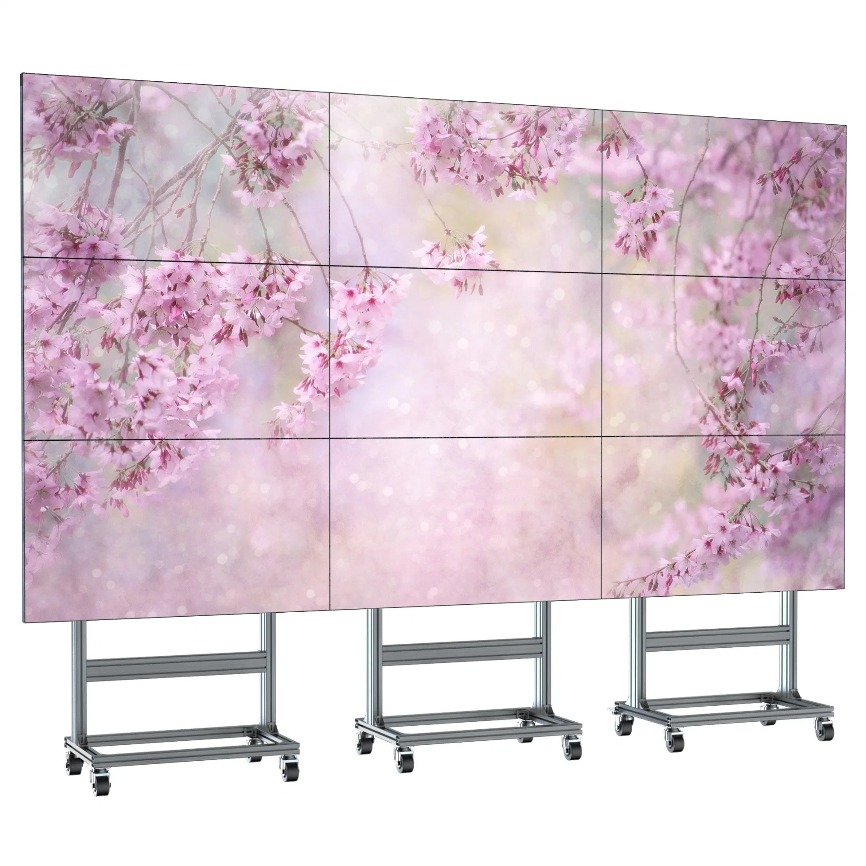 Advertising Sticker LCD Video Wall 46inch 3.5mm 2 X 3 Advertising Caps Digital Signage Mount Digital Tablet Shelf Signage