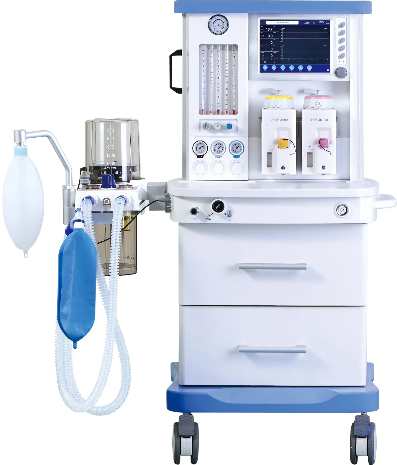 S6100 شاشة 10.4 بوصة جهاز التخدير الطبي مريض Anesthesia محمول/فاخر سعر الماكينة Mindray Drager