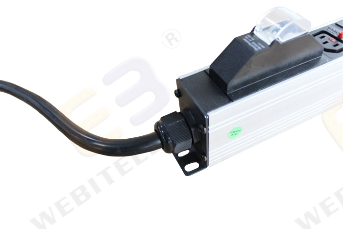 8-Wege 0U Vertikal IEC C13 Verriegelung PDU mit 16A Commando Stecker