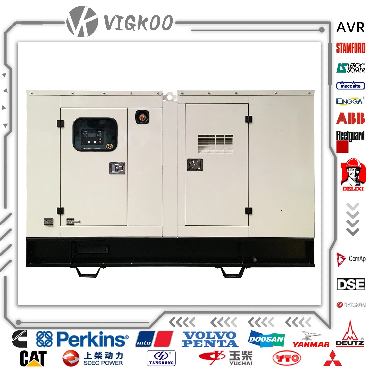 Electric Power Soundproof Type Genset 5 kVA to 3000 Kw Diesel Generator Set