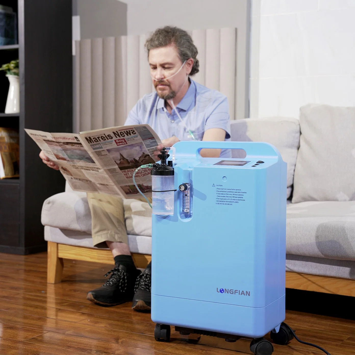 Longfian CE ISO Approved Medical Use Jay-5bw Oxygen Concentrator