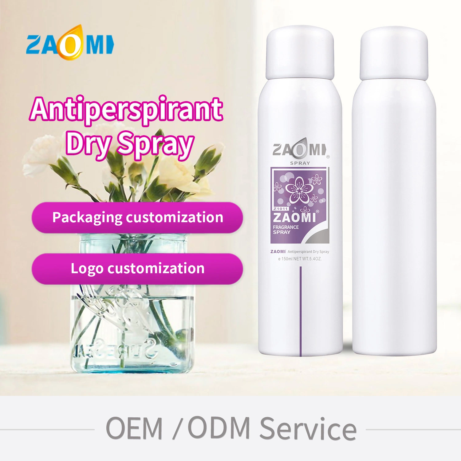 Wholesale Private Label Antiperspirant Spray Deodorant Dry Spray Odor Remover Body Spray