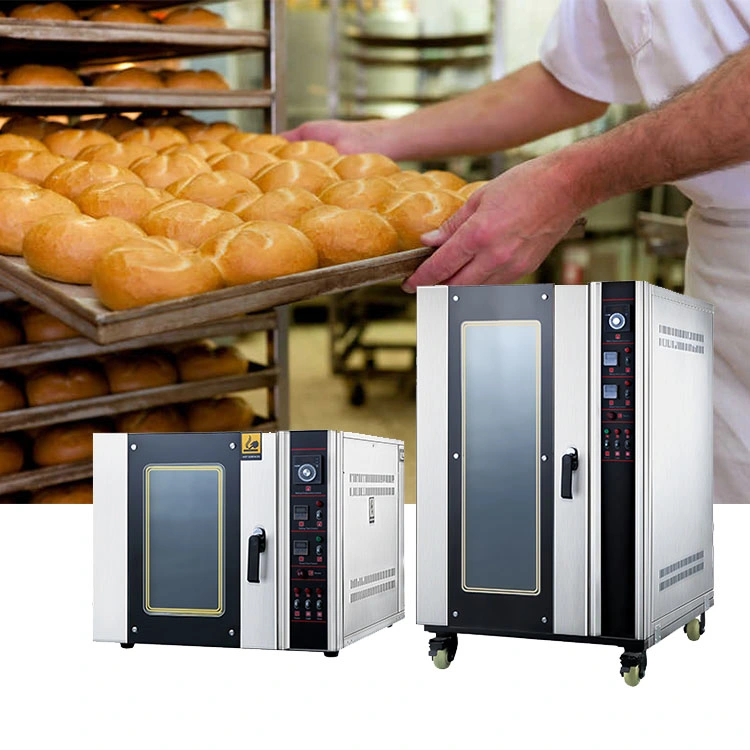 5 12 bacs prix commercial de l'équipement de boulangerie Cookie Pain pain four à convection électrique avec fonction vapeur et de minuterie