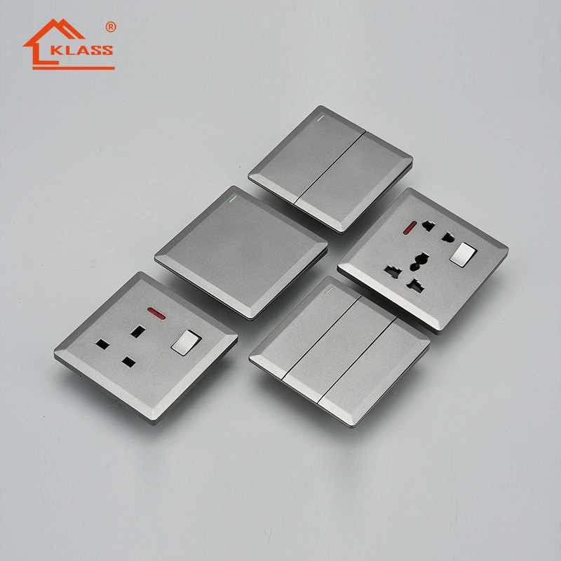 Fifty Shades of Grey Square Type 1 Gang 2 Gang 1 Way 2 Way Light Switch Sockets From Switch Socket Manufacturer