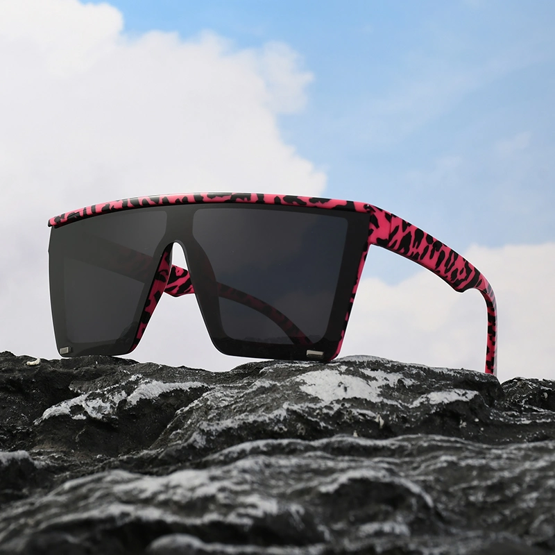 2023 New Fashion Big Frame Black Shades Luxury Brand UV400 Sunglasses Oversized Square River on Stock Sun Glasses
