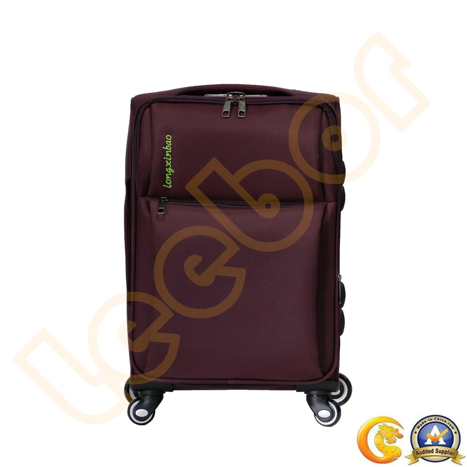 Lady's Suitcase Aluminium Trolley Business/Travel Luggage with Oxford Fabric Material