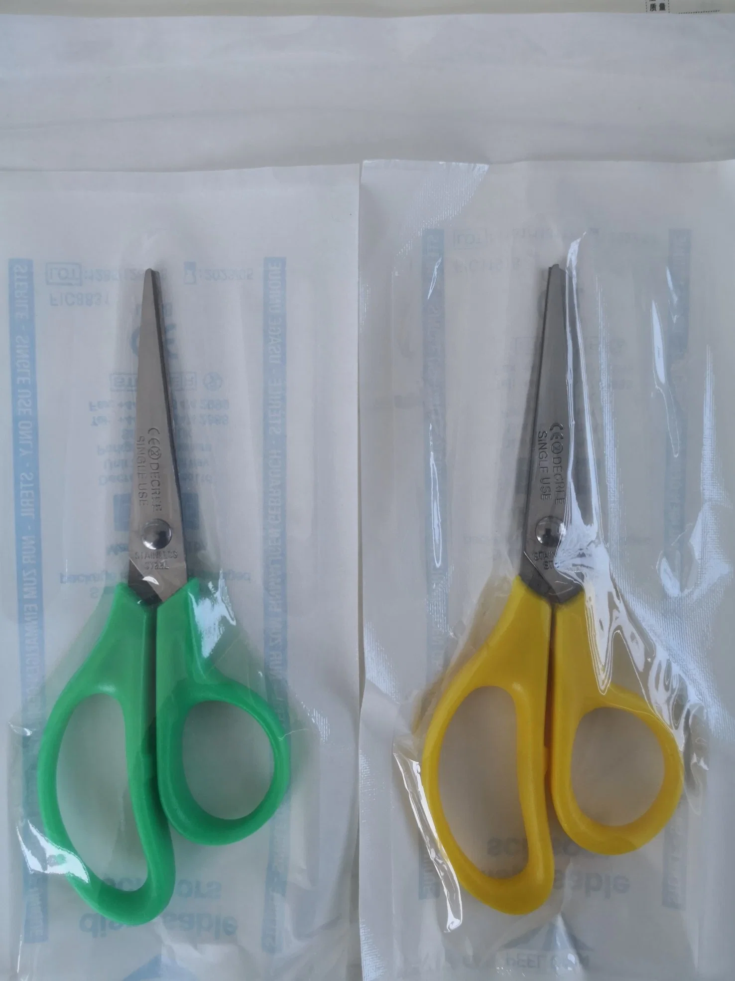 Disposable Scissors, Sterile Scissors, Plastic Handle Scissors