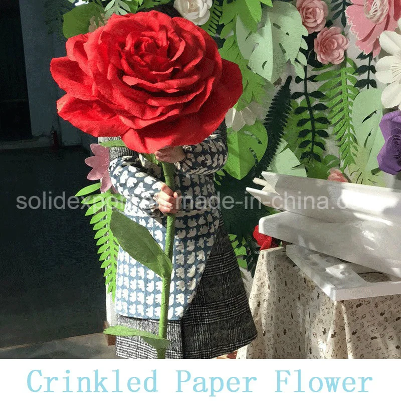 Handgemachte Rose Papier Blume für Hochzeit Shop Fenster Display Dekoration