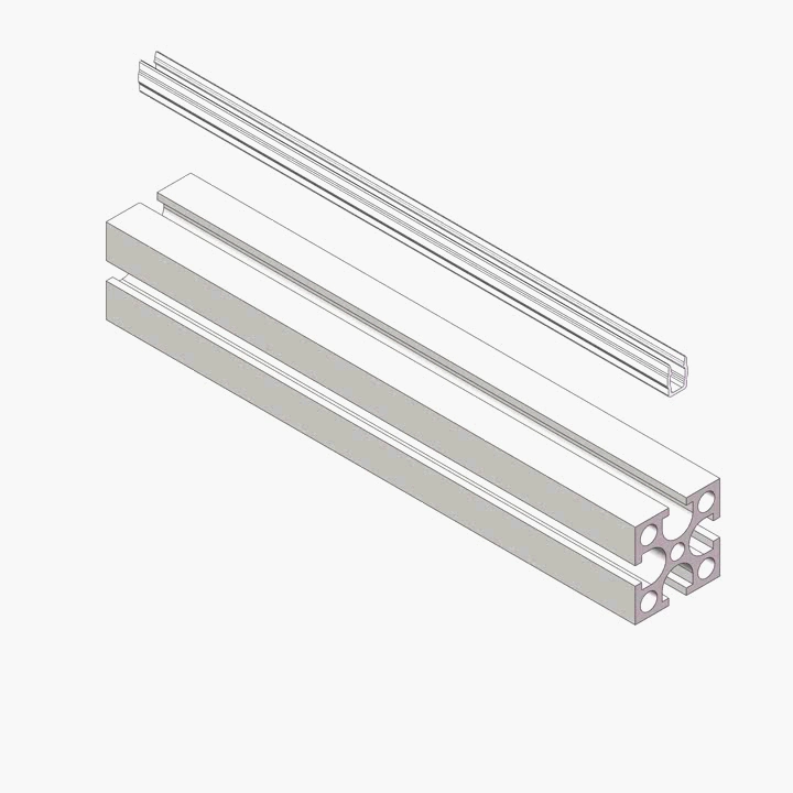 Aluminium Professional Profile Slot 8 U-Shaped Standard T-Slot Covers