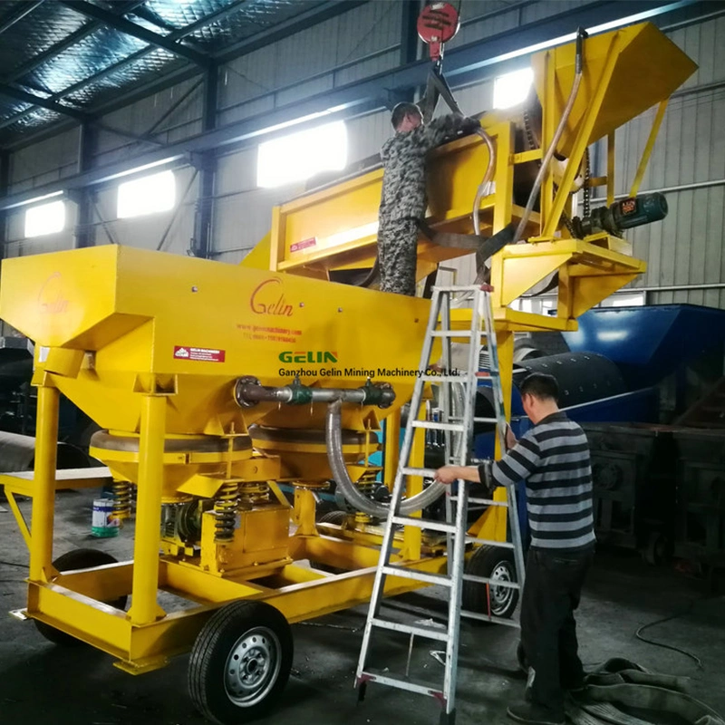 Mobile Diamond Washing Equipment with Trommel and Jig Machine