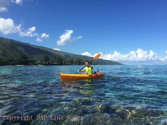 Plástico de 3.11m Solo Sit On Top Canoa Kayak de Pesca