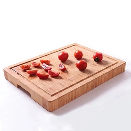 Square Natural Bamboo Chopping Board for Food Cutting