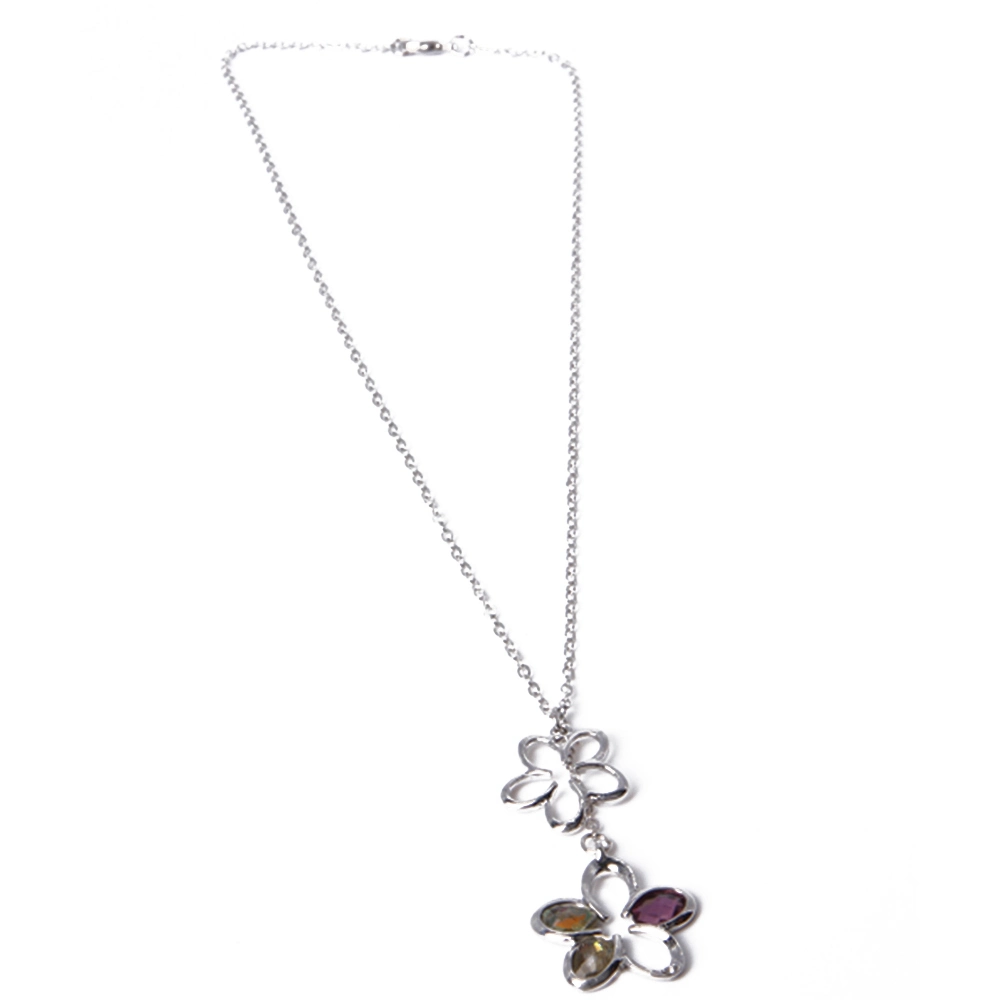 Newest Fashion Jewelry Silver Pendant Necklace with Pearl Rhinestone