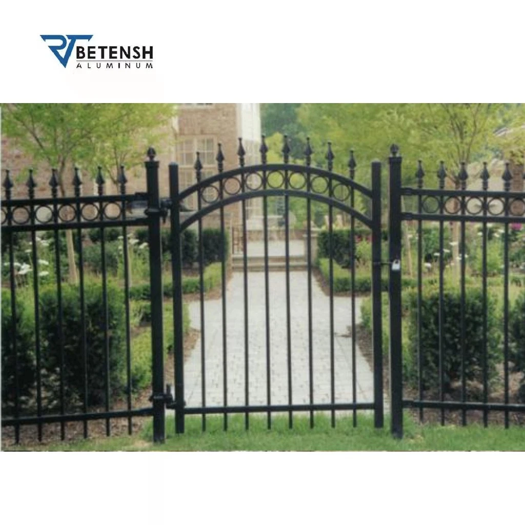 New Design Factory Alloy Slat Sliding Metal Swing Aluminum Walkway Gate with CE/ISO9001 for Home/Garden