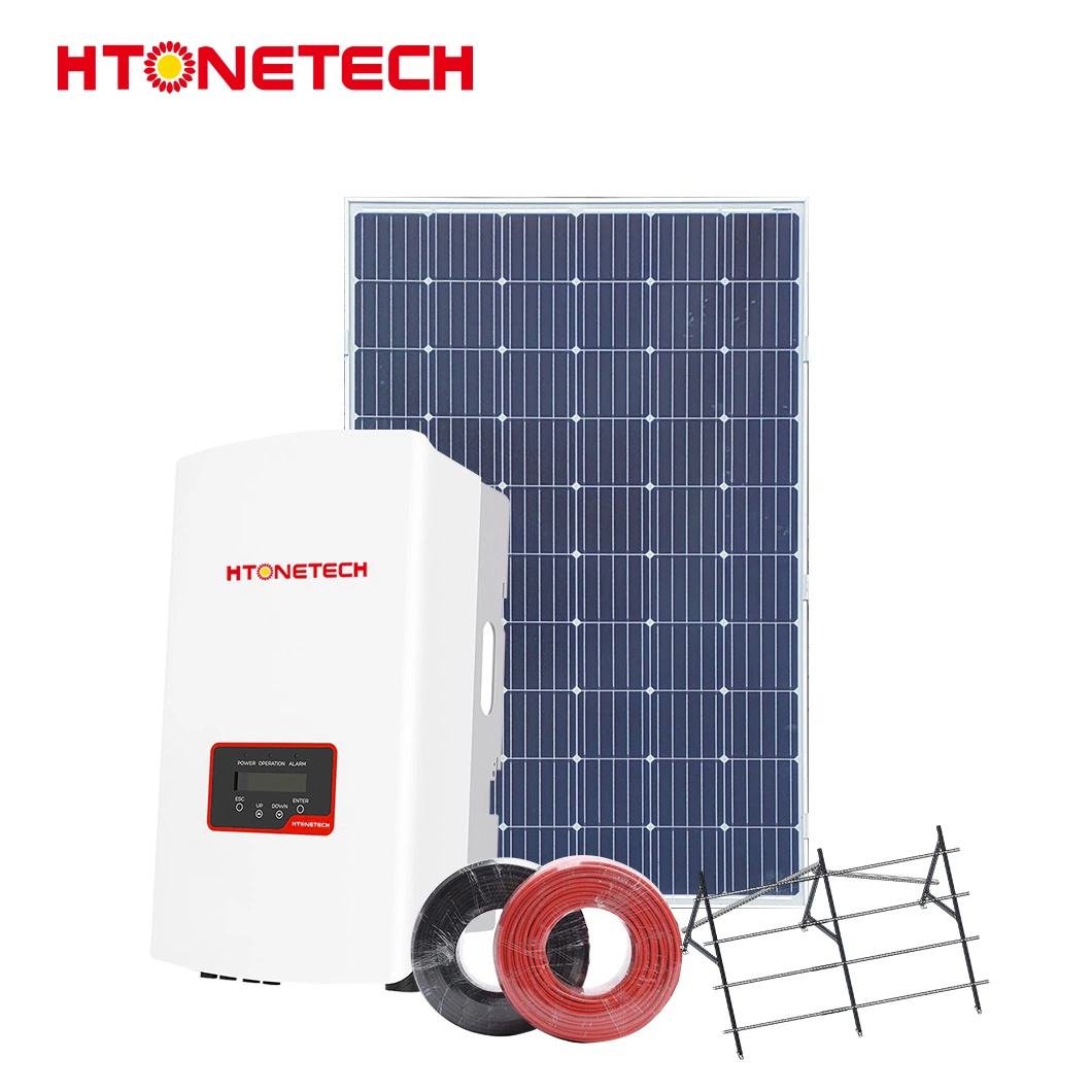 Htonetech System Single Phase on off Hybrid Solar Inverter Solar Panel 24 Volt System China Manufacturing 5kw Solar Power on Grid Systems