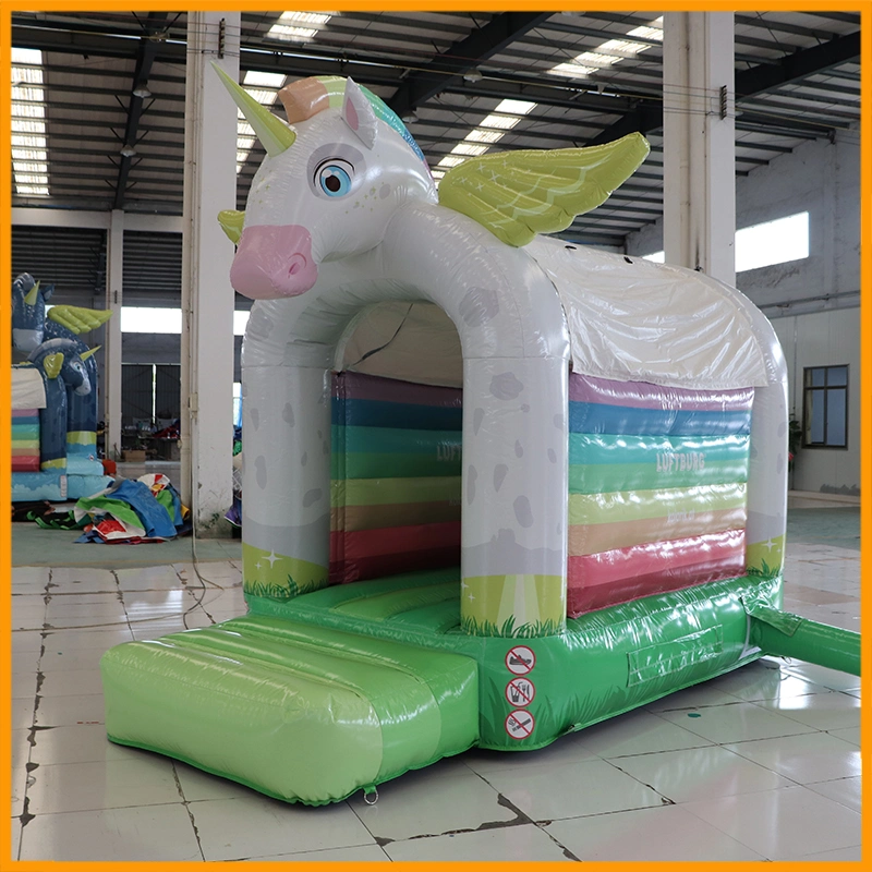 Aoqi Heiße Verkauf Regenbogen Einhorn Aufblasbare Bouncer Mini Bounce House (AQ02407-1)