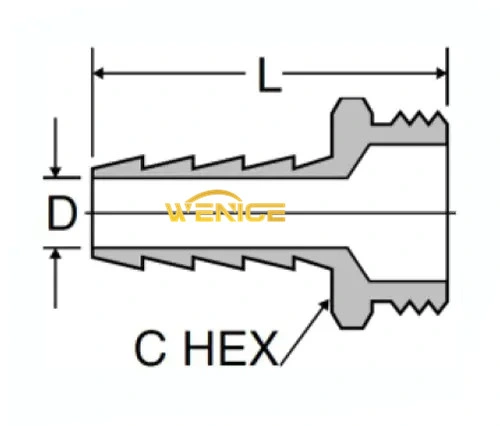 Brass Garden Hose Barb Male Thread Connector with Rubber Washer Brass Hose Barb Male Connector with Rubber Washer