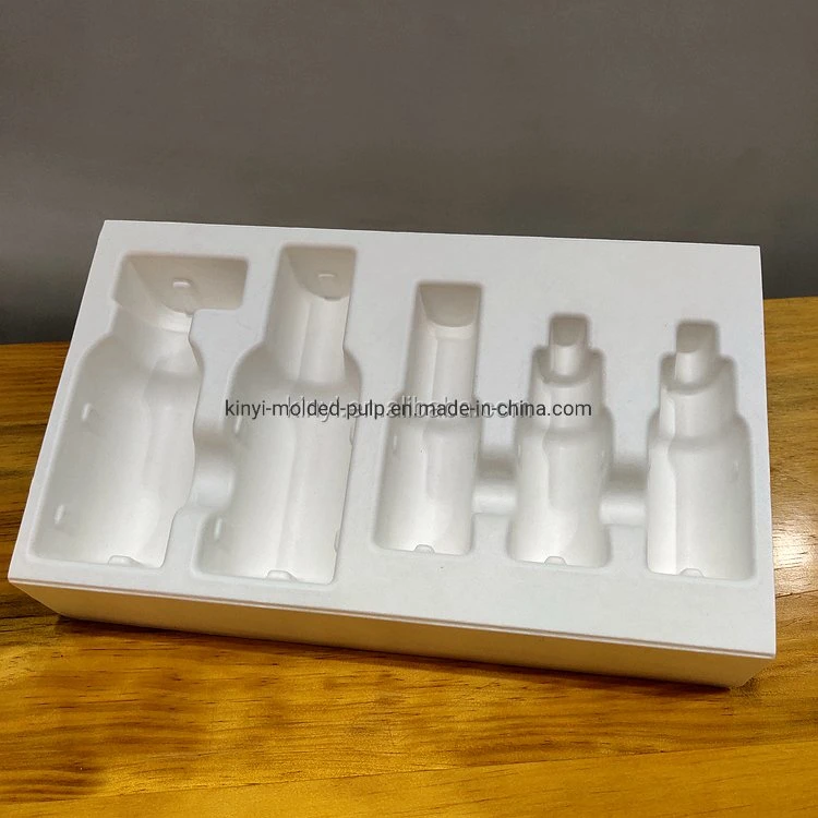 Eco Friendly Bagasse Pulp Molded Cosmetic Packaging Insert Biodegradable and Eco-Friendly Packaging