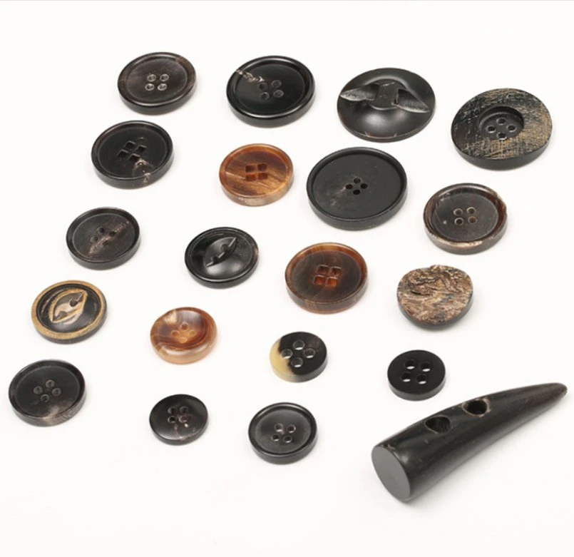 Real Horn Button Manufacturers Button Trench Coat Buttons Coffee Color Black Coat Buttons Th8304