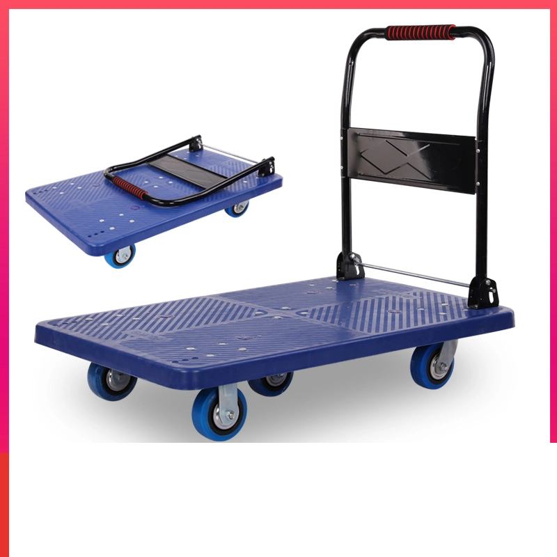 Boutique Type Factory Custom Steel Platform Hand Truck Folding Carts for Warehouse Trolley