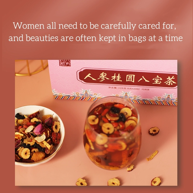 Organic Factory Supply Chinese Herbal Medicine Ginseng Longgan Herb Tea for Nourishing and Tonifying