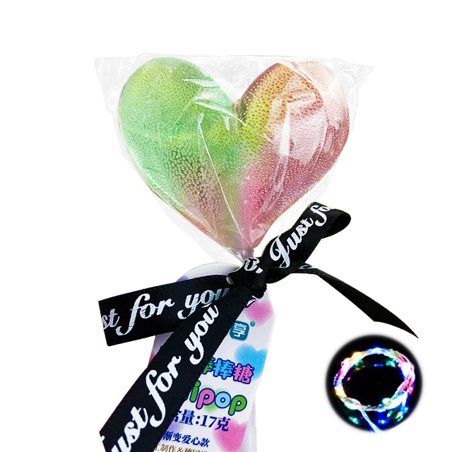 Halal Popular Handmade Sugar Free Lighting Candy and Sweet Fruit Flavor Candy Lollipop