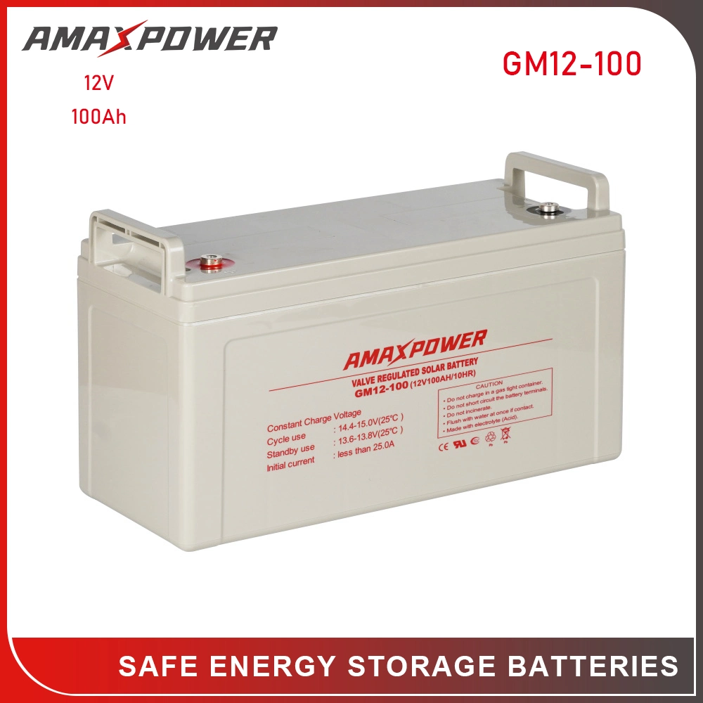Amaxpower 12V 100ah/200ah/250ah Long Life VRLA AGM Storage Battery for Solar Panel/Car/UPS/Lighting/House/Cleaning-Machine/Pack/Electric-Vehicle/Bike/Scooter