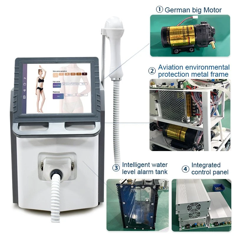 Belleza Depilación portátil de la máquina de 1200W Máquina de depilación láser de diodo