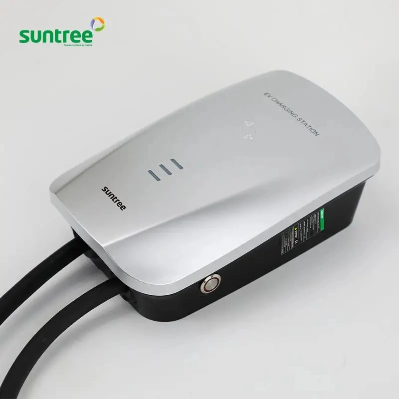 Suntree 7kw Mini EV Charger AC Floor Mounted Electric Car Charger