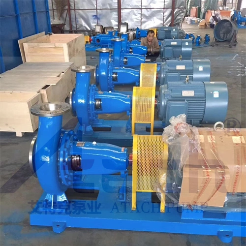 OEM Factory Electric Diesel Cast Iron Stainless Steel Single Stage Single Suction Sewage Centrifugal Horizontal Pressure Pump Ih125-100-250b/2pole