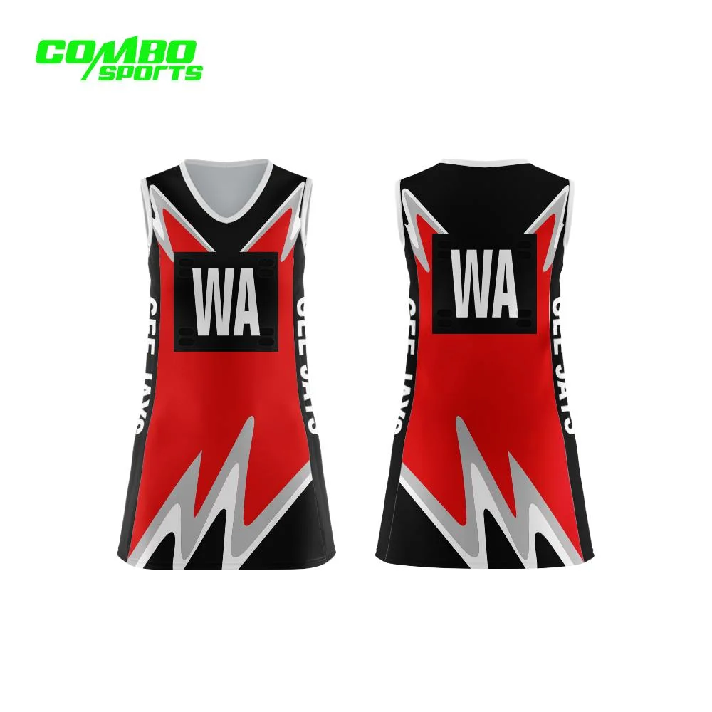 Customized Team Womens Blue Basketball Uniform/Netball Dress