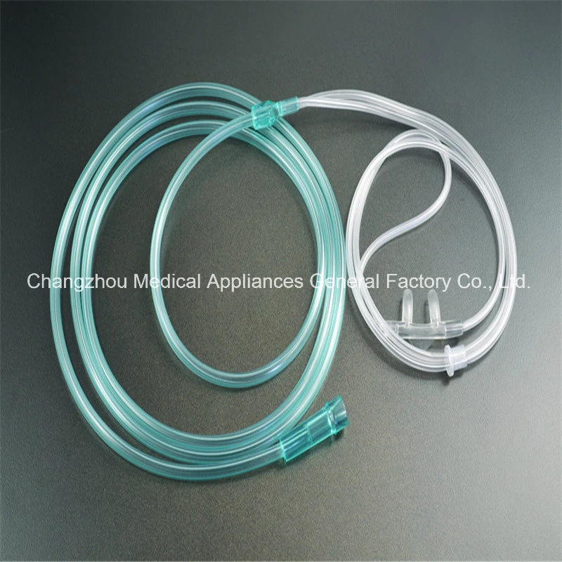 Colored Medical PVC Nasal Oxygen Cannula
