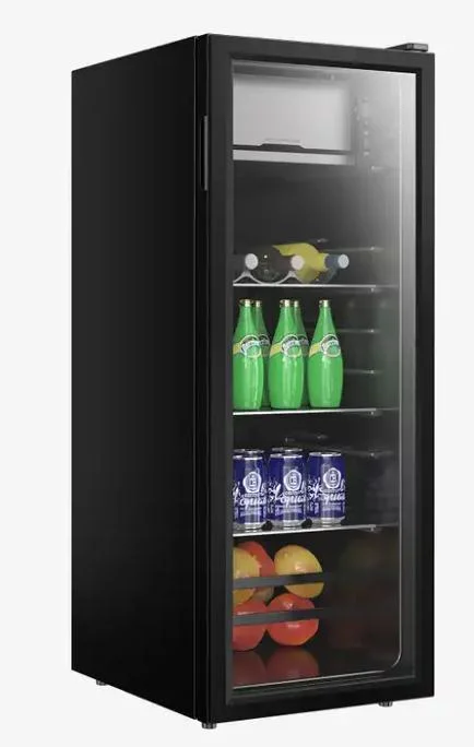 118L refrigeración directa eléctrica R134A/R600a enfriador de vino con vidrio personalizado Puerta