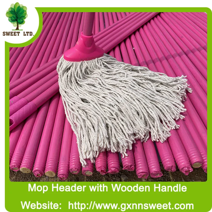 Dustpan Bucket with Round Mop with Microfiber Floor Cleaning Tools with Cotton Yarn with Long Wood Handle