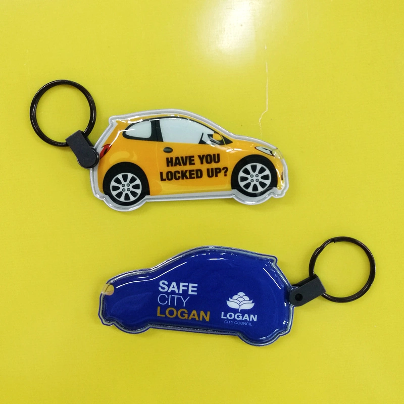 Custom Design Promotional Gift LED Light PVC Puffy Keychain