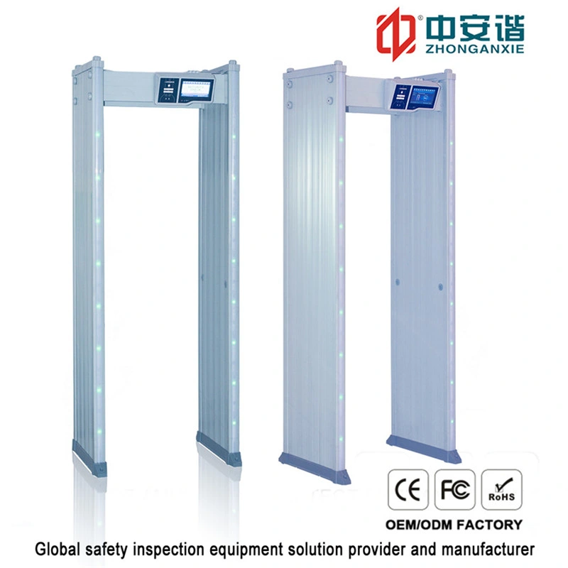 100 255 niveles de seguridad de la sensibilidad del detector de metal marco de la puerta resistente al agua para el exterior