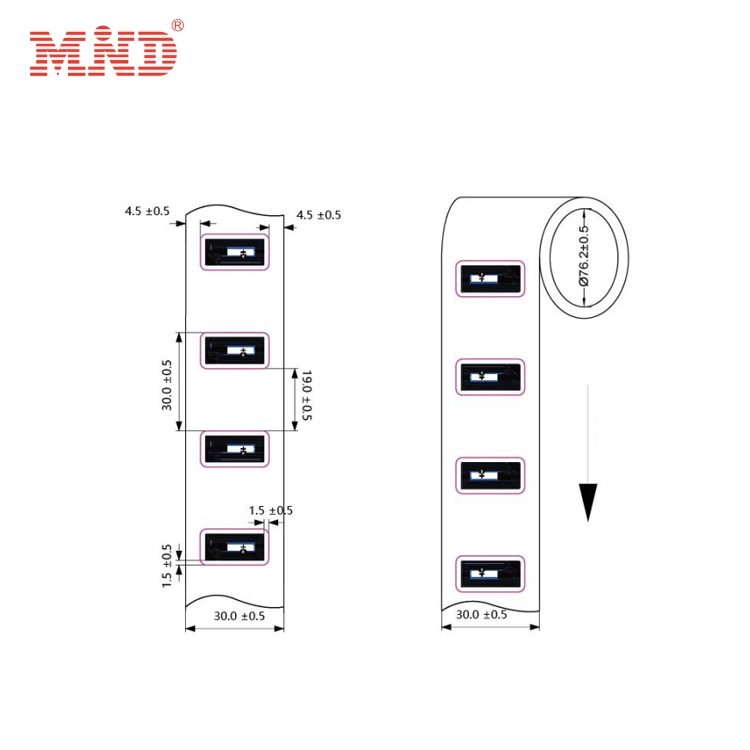 Пустые 13.56Мгц 18x8мм Пользовательские метки NFC213 RFID метка NFC