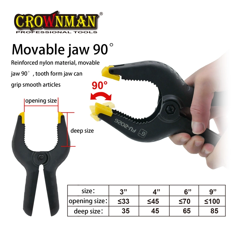 Crownman Nylon Spring Clamp, Spring Clip, 3"/4"/6"9" Clamp