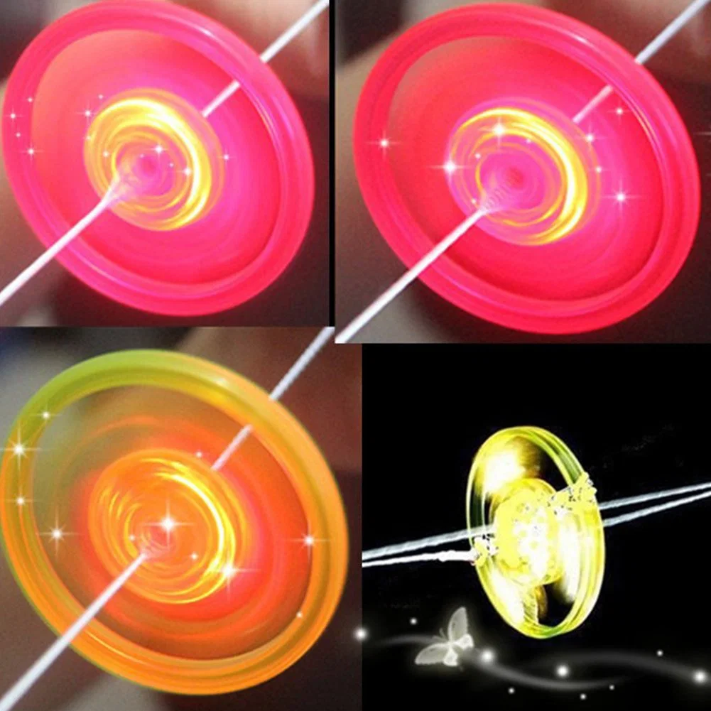 LED Flash Cable Gyro Flywheel Light Toys
