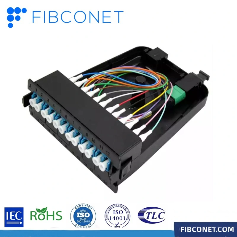 FTTH Optical OS2/Om3/Om4 12/24/36 Fiber Optic MTP MPO LC Cassette Module