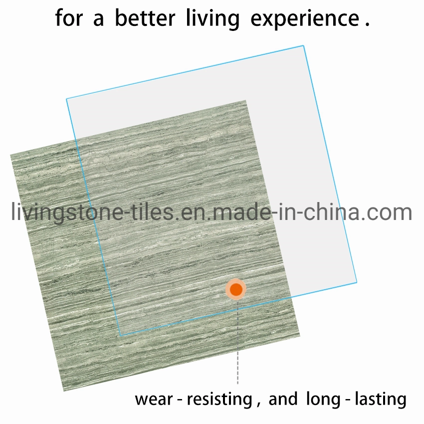 Line Stone Design Polished Surface Copy Marble Tiles for Apartment