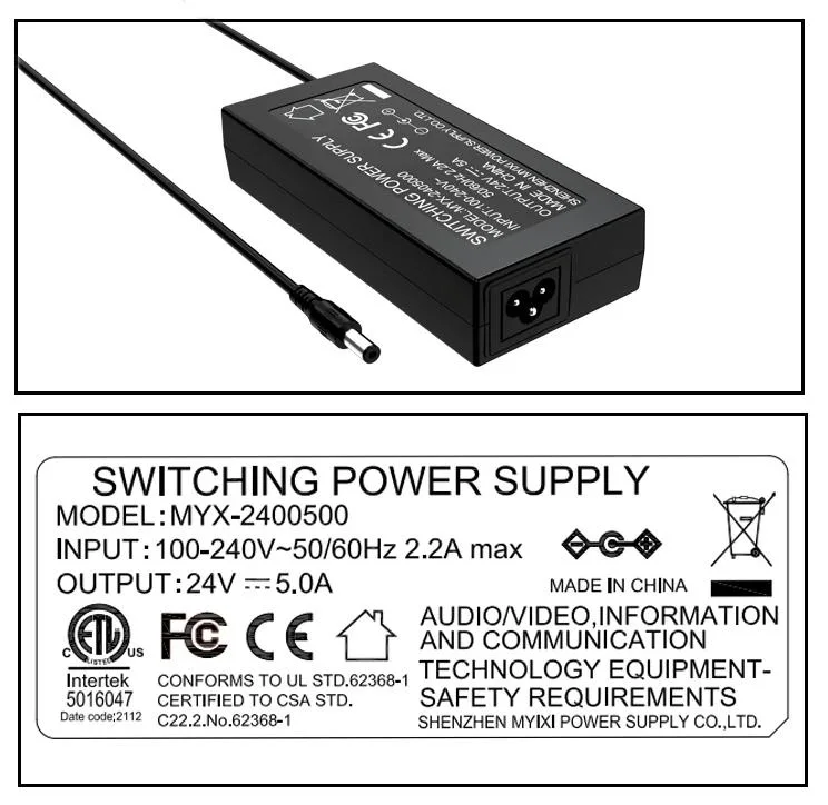 Werkseitig tragbares Desktop-Netzteil 5V 12V 24V 48V 0,5A 1A 1,5A 2A 2,5A 3A 4A AC/DC-STROMVERSORGUNG Versorgungsschaltung mit UL GS CE PSE