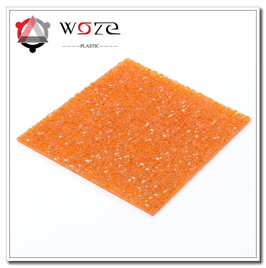 Colorful Diamond Embossed Polycarbonate Sheet Transparent Plastic Panel