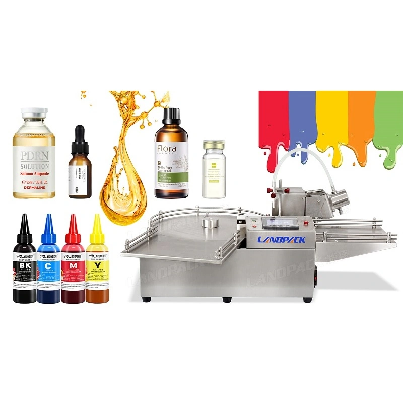 Landpack Lfyt-01 Ceramic Pump Alcohol Ink Essential Oil Single Head Bottle Filling Machine